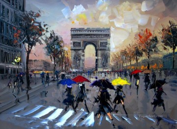 Impresionismo Painting - Kal Gajoum Paris 20 con espátula